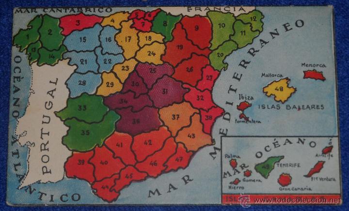 Coleccionismo cromos antiguos: Mapa de Espa&ntilde;a - Chocolates Jaime Boix &iexcl;Completo! - Foto 2
