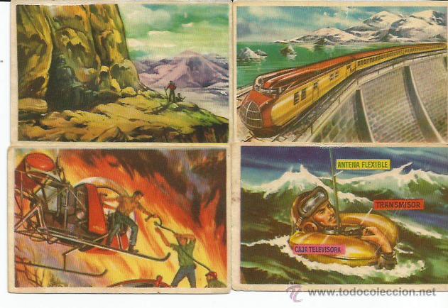 Coleccionismo cromos antiguos: CONQUISTAS MODERNAS - CUATRO CROMOS - Foto 1