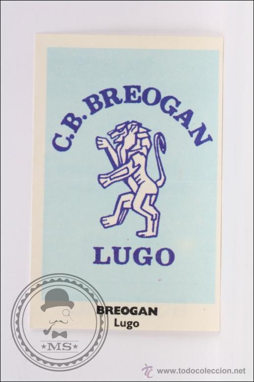 Colecionismo Cromos antigos: Cromo / Pegatina de Bollycao - Basket Cromos 88-89. N&ordm; 15. CB Breogan. Lugo - Medidas 4,5 x 7,5 Cm