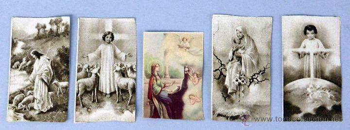 Collectable Antique Stickers: 4 cromos estampas religiosas Vida Jes&uacute;s