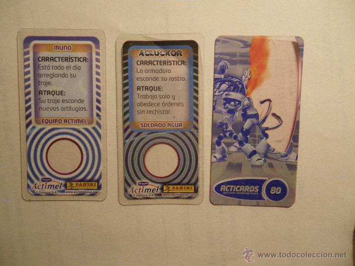 Coleccionismo cromos antiguos: 3 CROMOS DE ACTIMEL (1 ACTICARDS) - Foto 2