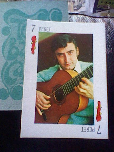 Coleccionismo Cromos antiguos: CROMO carta tele banco cancion trasera verde peret 7  bastos