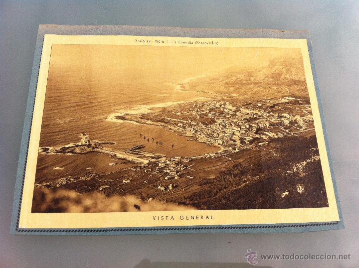 Collectionnisme Cartes &agrave; collectionner anciennes: CROMO DE ESTAMPAS DE GALICIA (KSADO) SERIE 22,  N&ordm; I. LA GUARDIA. (PEGADO AL CART&Oacute;N ORIGINAL)17 x 12