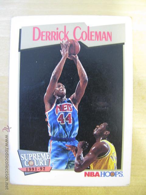 Coleccionismo cromos antiguos: CROMO DERRICK COLEMAN NBA NETS 482 1991 - Foto 1