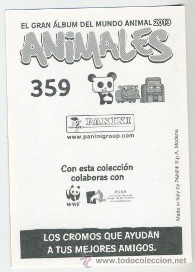 Coleccionismo cromos antiguos: CROMO ANIMALES 2013 N&ordm; 359 - PANINI - MACACO - Foto 2