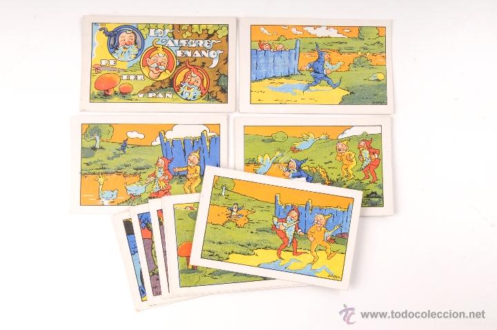 Coleccionismo cromos antiguos: COLECCION COMPLETA DE 10 CROMOS LOS ALEGRES ENANOS  PETER Y PAN CHOCOLATES SOLSONA - Foto 1
