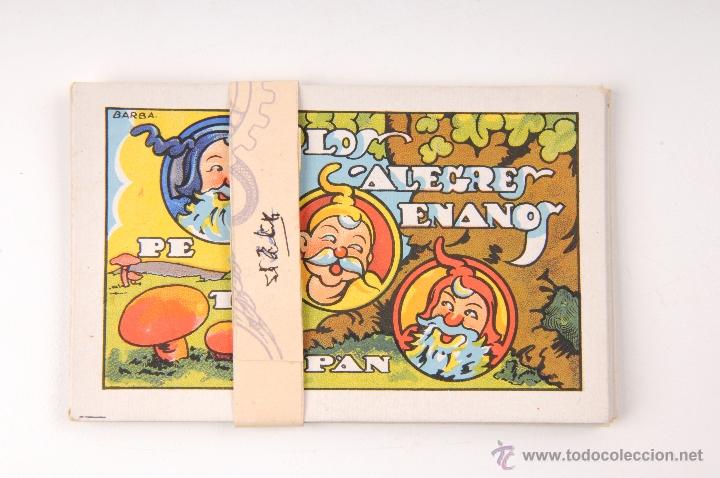 Coleccionismo cromos antiguos: COLECCION COMPLETA DE 10 CROMOS LOS ALEGRES ENANOS  PETER Y PAN CHOCOLATES SOLSONA - Foto 2