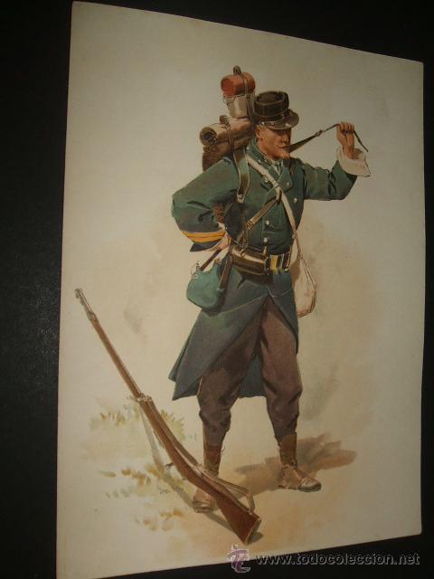 Coleccionismo cromos antiguos: MILITAR CROMO SIGLO XIX - Foto 1