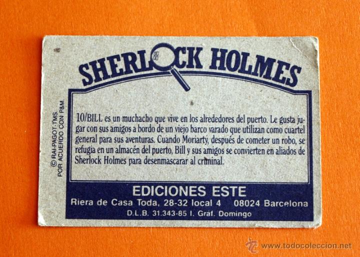 Coleccionismo cromos antiguos: CROMO SHERLOCK HOLMES - N&ordm; 10 - EDICIONES ESTE - - Foto 2