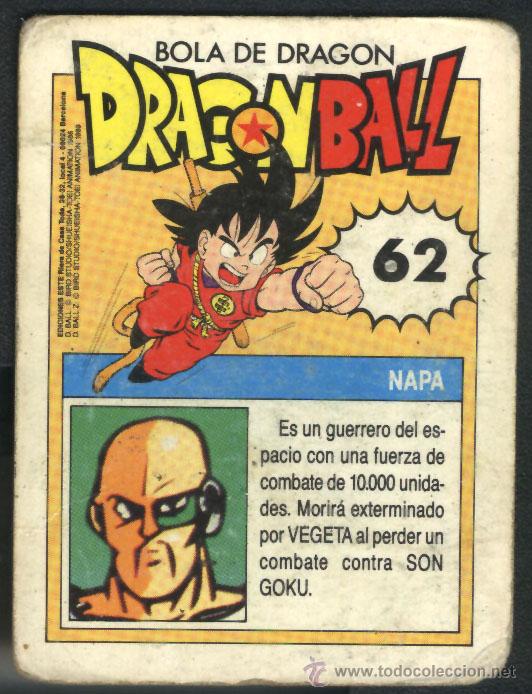 Coleccionismo cromos antiguos: DRAGON BALL - NAPA - N&ordm; 62 - Foto 2