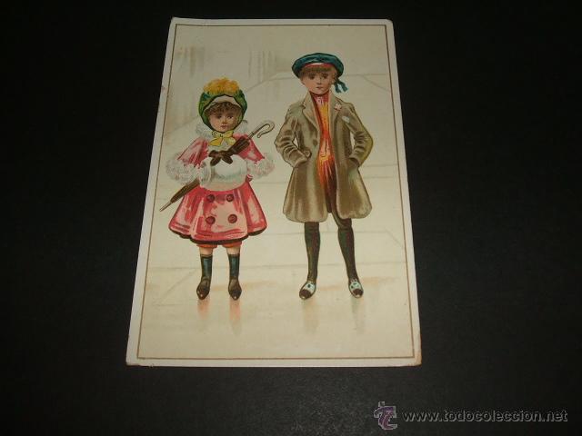 Coleccionismo cromos antiguos: CROMO SIGLO XIX NI&Ntilde;AS - Foto 1
