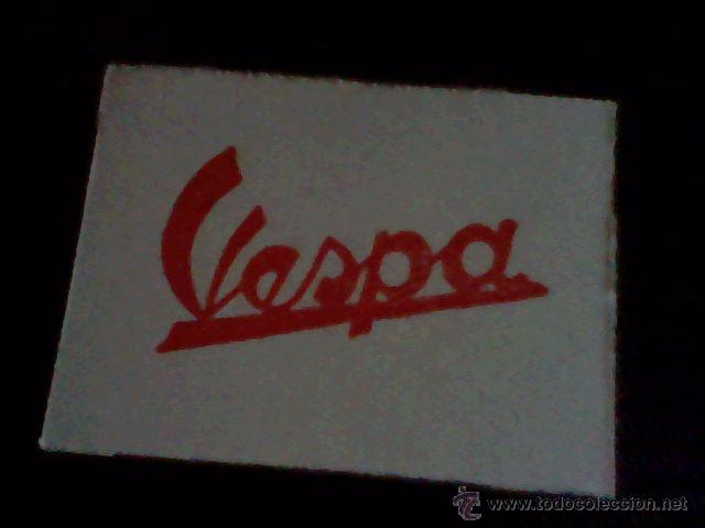 Coleccionismo Cromos antiguos: &acute;cromo tombola benefica a&ntilde;os 50 trasera publicidad MOTO VESPA LOGO ROJO *1 X1
