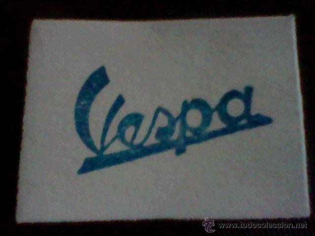 Coleccionismo Cromos antiguos: &acute;cromo tombola benefica a&ntilde;os 50 trasera publicidad MOTO VESPA LOGO AZUL *1 X1,.