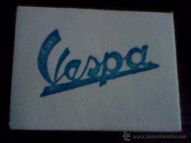 Coleccionismo Cromos antiguos: &acute;cromo tombola benefica a&ntilde;os 50 trasera publicidad MOTO VESPA LOGO AZUL  *1 X 1 ,