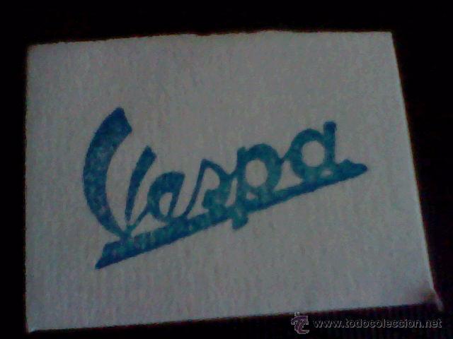 Coleccionismo Cromos antiguos: &acute;cromo tombola benefica a&ntilde;os 50 trasera publicidad MOTO VESPA LOGO AZUL *1 X 1 ,,