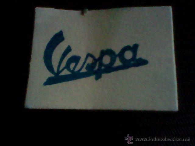 Coleccionismo Cromos antiguos: &acute;cromo tombola benefica a&ntilde;os 50 trasera publicidad MOTO VESPA LOGO AZUL *1 X 1 ,,,,