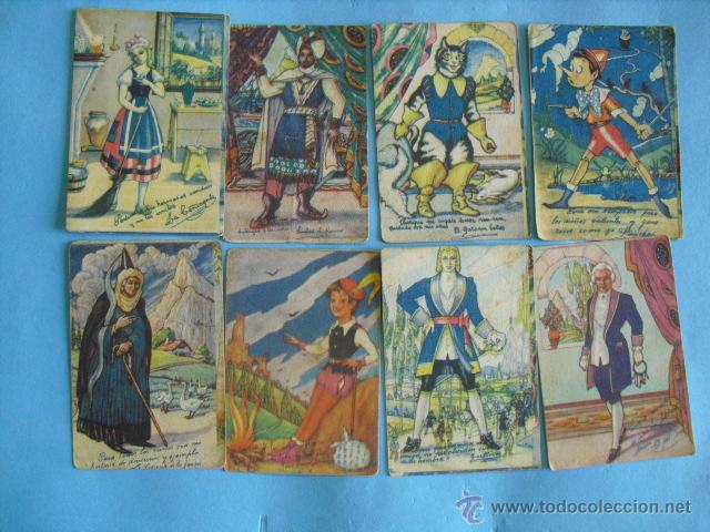 Coleccionismo cromos antiguos: 26 cromos cada uno representa a un cuento, - Foto 2