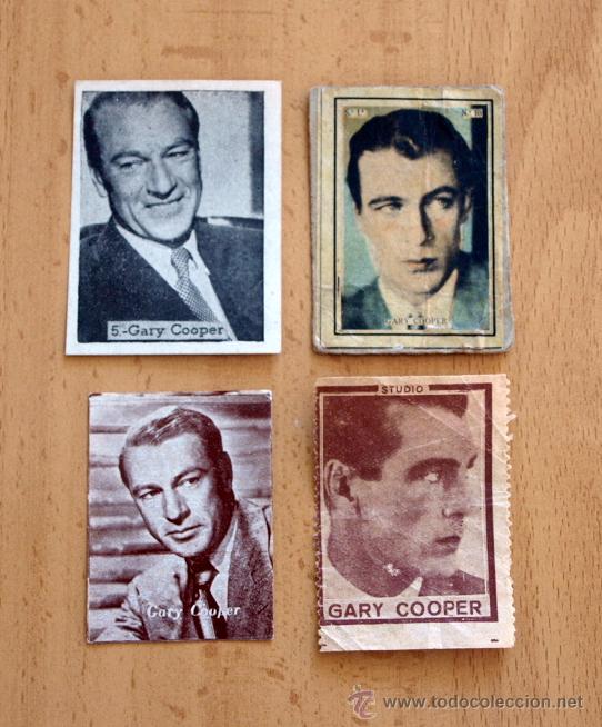 Coleccionismo cromos antiguos: Gary Cooper - 4 cromos diferentes - Foto 1