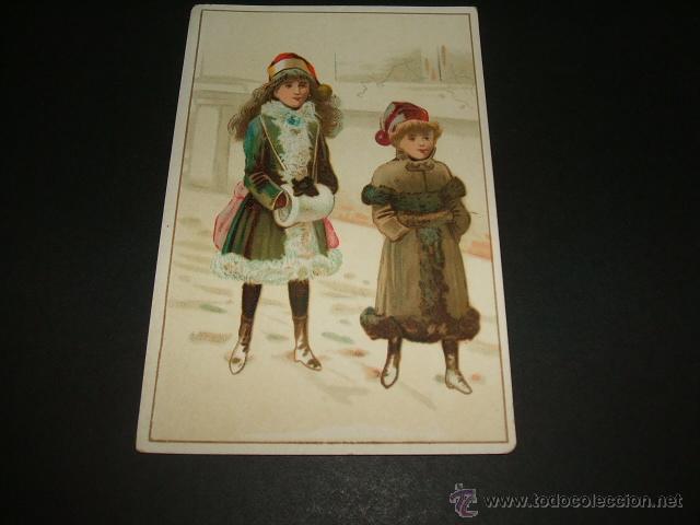 Coleccionismo cromos antiguos: NI&Ntilde;AS CROMO SIGLO XIX - Foto 1