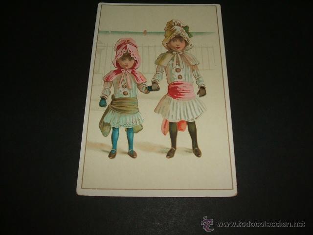 Coleccionismo cromos antiguos: NI&Ntilde;AS CROMO SIGLO XIX - Foto 1
