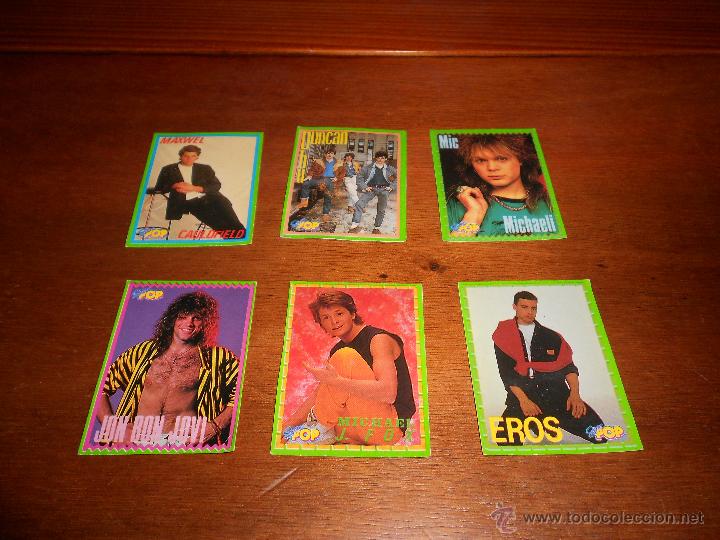 Coleccionismo Cromos antiguos: LOTE DE 6 CROMOS PEGATINA SIN USAR DE REVISTA SUPER POP: EROS, DUNCAN DHU, JON BON JOVI, MICHAEL ETC