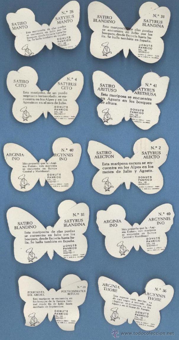 Coleccionismo cromos antiguos: Mariposas - Panrico &iexcl;Impecables! - Foto 2