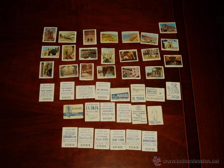Coleccionismo Cromos antiguos: Cromos con propaganda y sorteo a&ntilde;o 1966