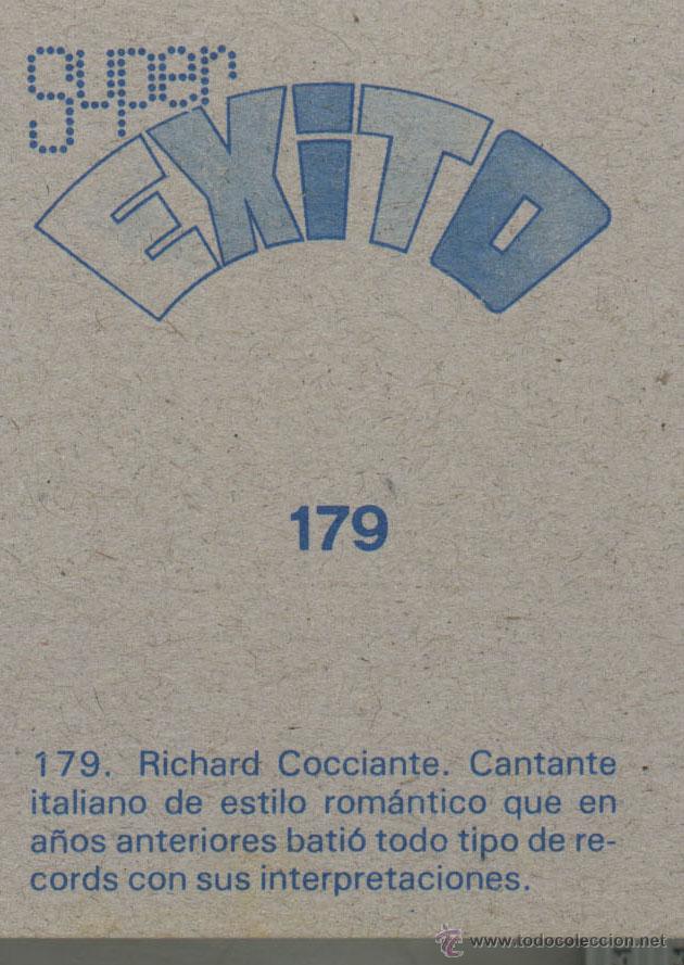 Coleccionismo cromos antiguos: SUPER EXITO - CROMO N&ordm; 179 - Foto 2