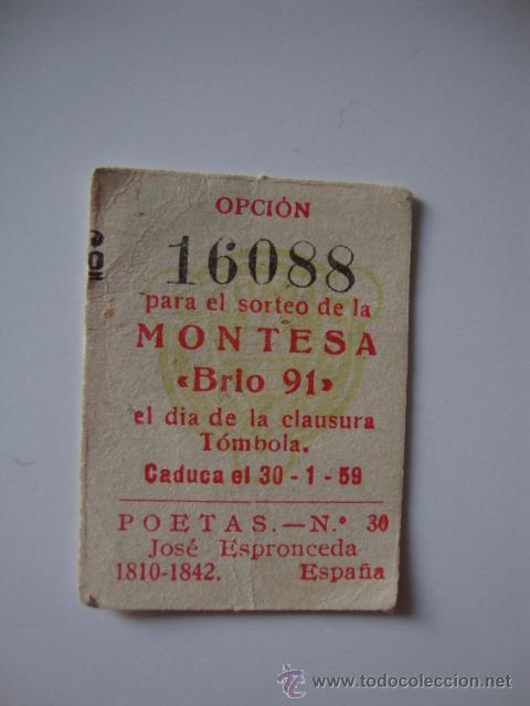 Coleccionismo Cromos antiguos: ANTIGUO CROMO COLECCION ELCHE TOMBOLA ILICITANA MUSICOS N&ordm; 30 MOTO MONTESA BRIO 91, RARO
