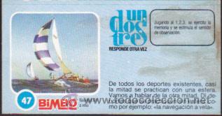 Coleccionismo cromos antiguos: CROMO UN DOS TRES BIMBO N&ordm; 47 - Foto 1
