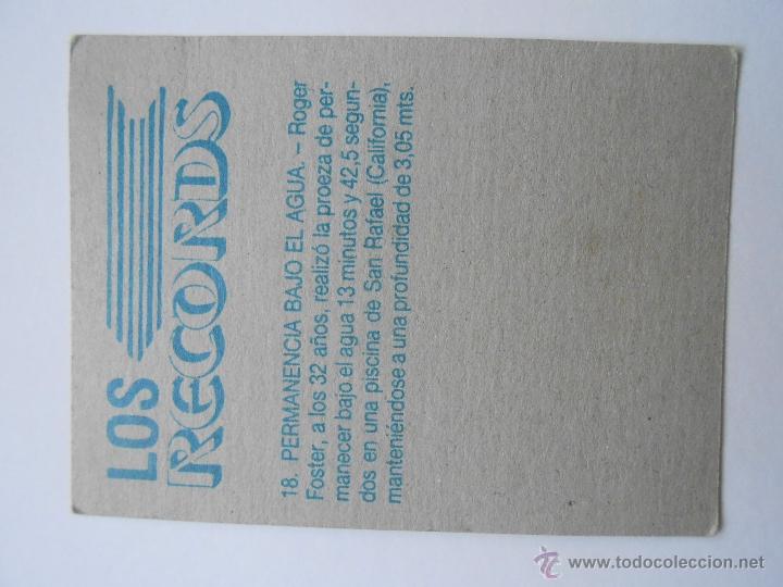 Coleccionismo cromos antiguos: CROMOS ALB&Uacute;M LOS RECORDS - Foto 2