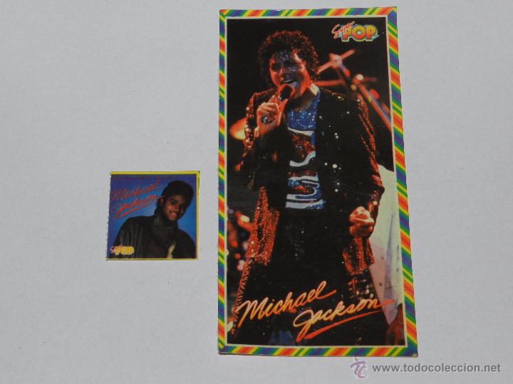 Coleccionismo cromos antiguos: (ALB4) 2 CROMOS PEGATINAS MICHAEL JACKSON SUPER POP - Foto 1