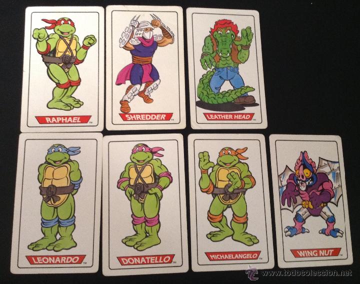 Coleccionismo Cromos antiguos: lote 7 cartas tortugas ninja tmht teenage mutant hero turtles 1990
