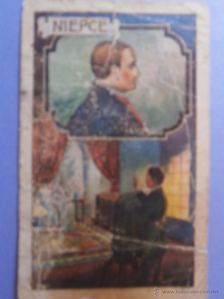Coleccionismo cromos antiguos: cromo hombres eminentes niepce de chocolates pe&ntilde;agolosa castellon