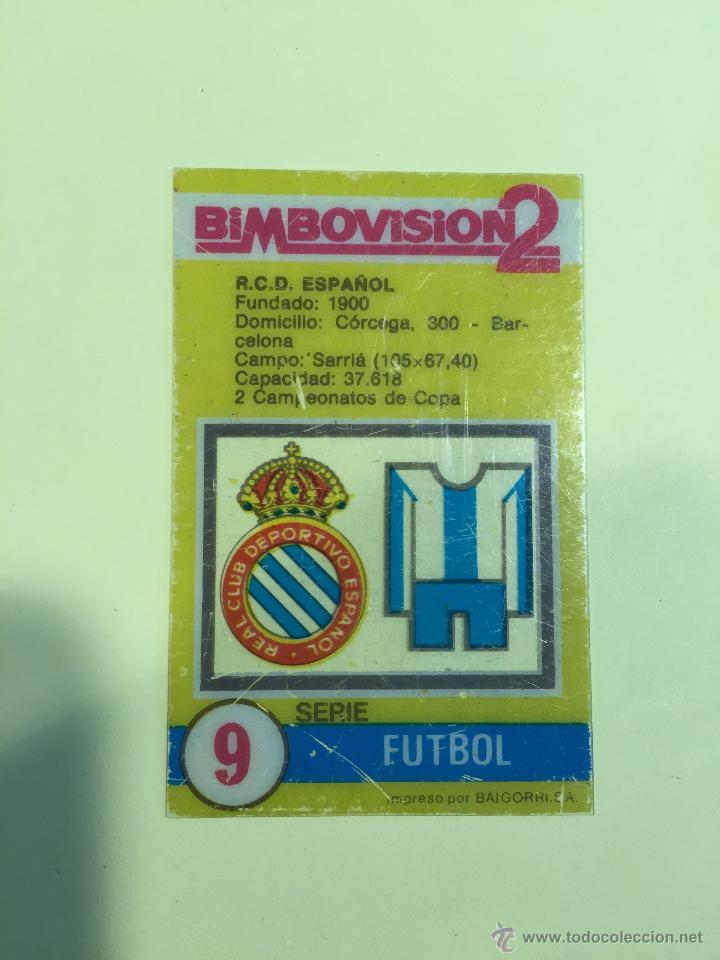 Coleccionismo cromos antiguos: BIMBOVISION CROMO BIMBO ESPA&Ntilde;OL - Foto 1