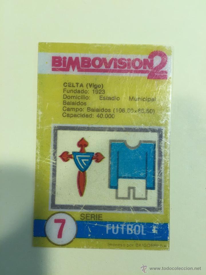 Coleccionismo cromos antiguos: BIMBOVISION CROMO BIMBO CELTA DE VIGO - Foto 1