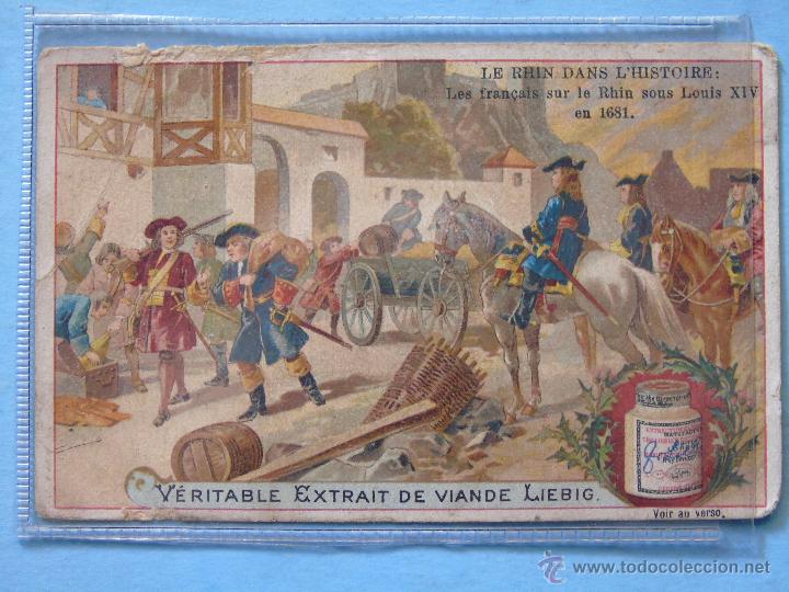 Collectable Antique Stickers: ANTIGUO CROMO. A&Ntilde;OS 1890 A 1910. LIEBIG. FRANCIA - HOLANDA. EXTRACTO DE CARNE CONCENTRADO. R&Iacute;O RHIN