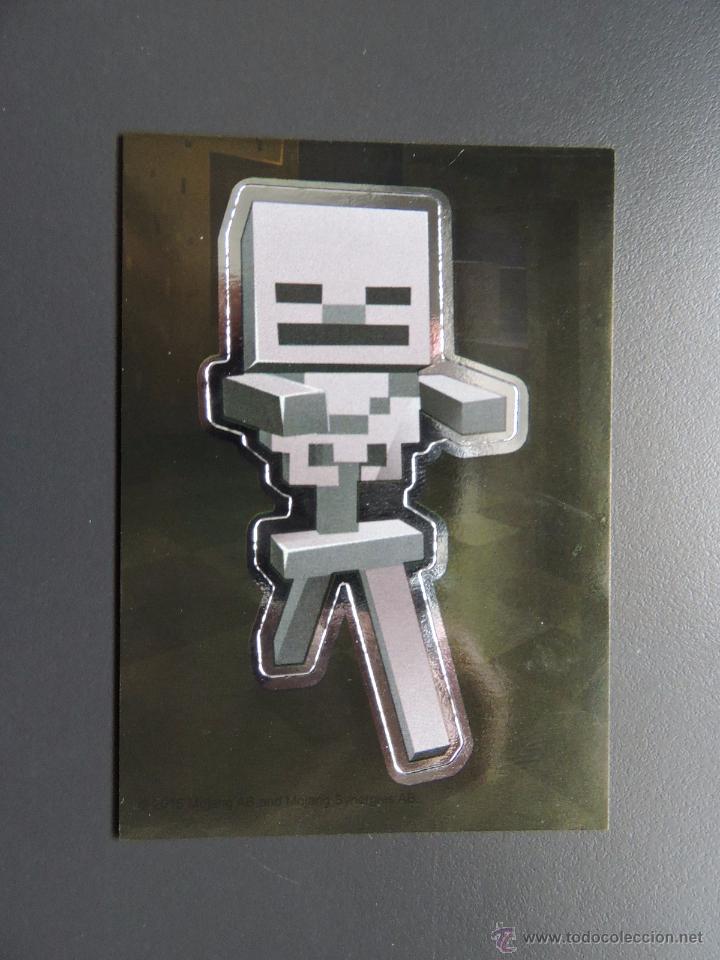 Coleccionismo cromos antiguos: CROMO - MINECRAFT STICKER - ESQUELETO - SKELETON - Foto 1