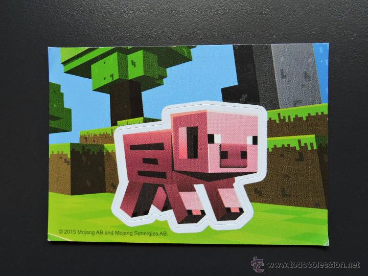 Coleccionismo cromos antiguos: CROMO - MINECRAFT STICKER - CERDO - PIG - Foto 1