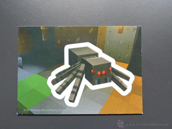 Coleccionismo cromos antiguos: CROMO - MINECRAFT STICKER - ARA&Ntilde;A - SPIDER - Foto 1