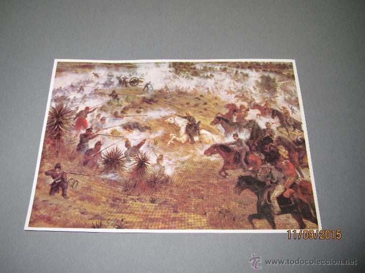 Collectable Antique Stickers: 4 Cromos sin Cortar BATALLA MEXICANOS FRANCESES del Album *EL MUNDO EN GUERRA* Edit. MAGA 1970s.