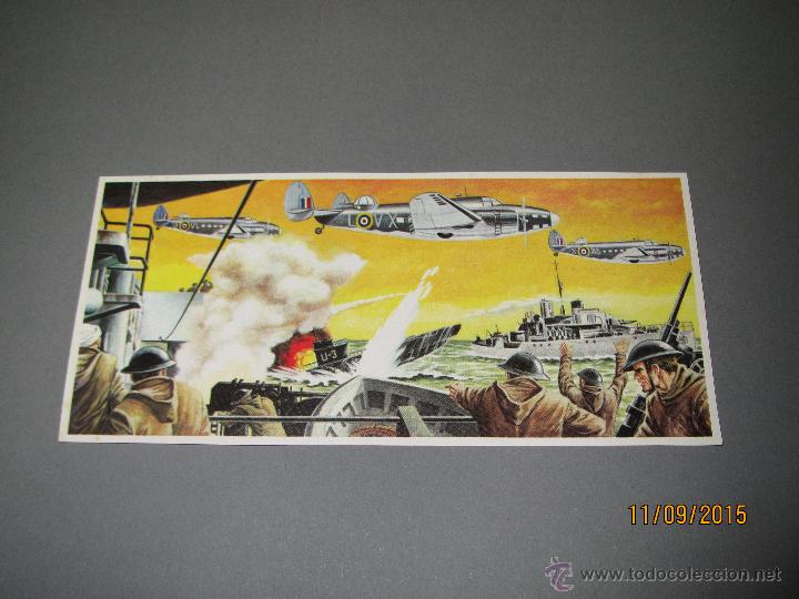 Collezionismo Figurine antiche: 3 Cromos sin Cortar LA BATALLA DEL ATLANTICO NORTE del Album *EL MUNDO EN GUERRA* Edit. MAGA 1970s.