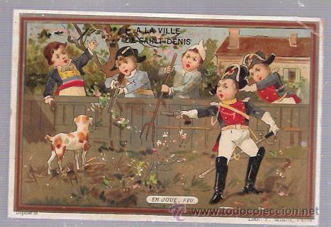 Colecionismo Cromos antigos: CROMO LITOGR&Aacute;FICO LA VILLE DE SAINT-DENIS.