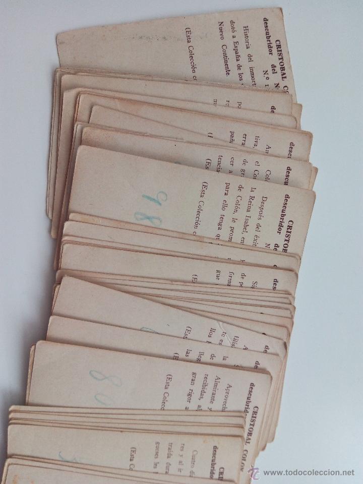 Coleccionismo cromos antiguos: Colecci&oacute;n completa de 100 cromos de Crist&oacute;bal Col&oacute;n - Foto 4