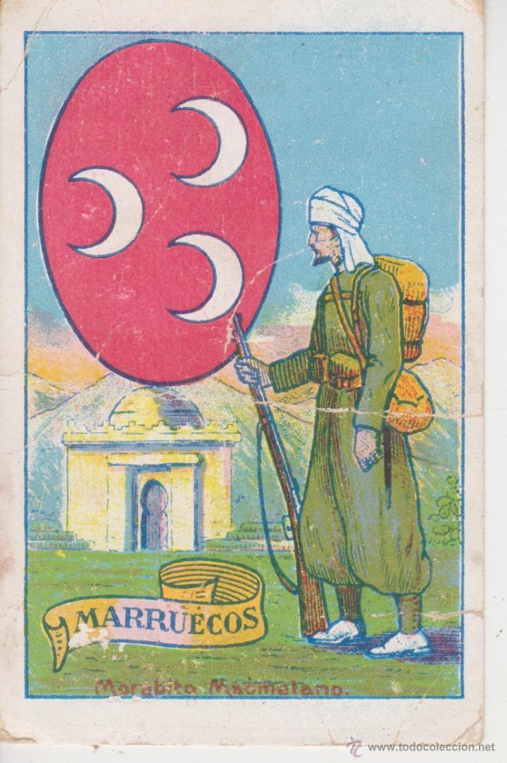 Coleccionismo cromos antiguos: cromo escudos, uniformes y edificios nacionales . MARRUECOS . N&ordm; 28 - Foto 1