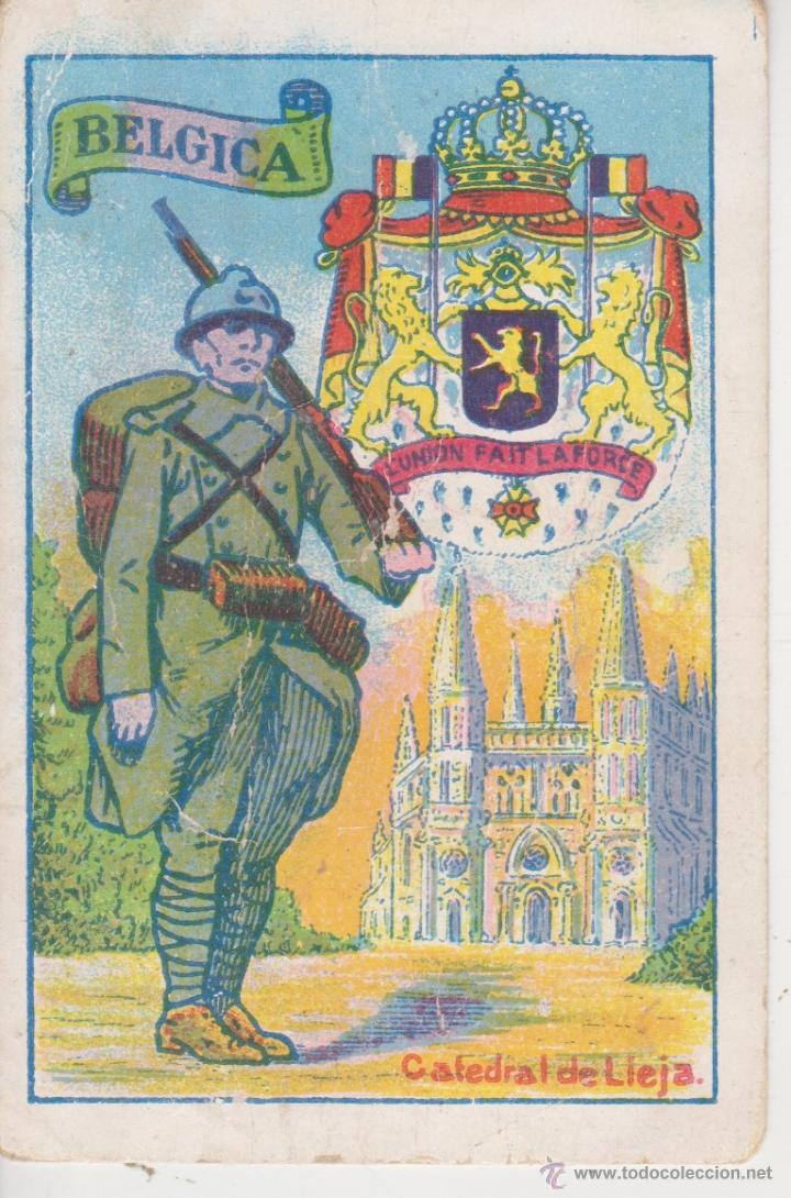 Coleccionismo cromos antiguos: cromo escudos, uniformes y edificios nacionales . BELGICA . N&ordm; 4 - Foto 1