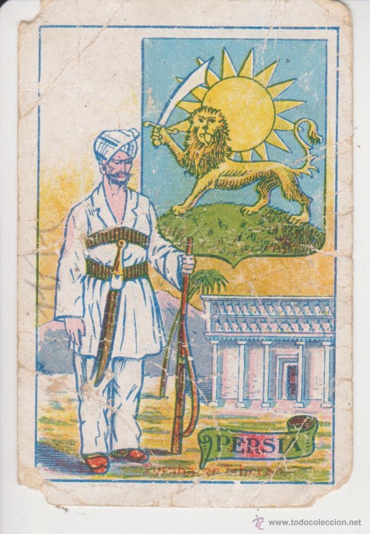 Coleccionismo cromos antiguos: cromo escudos, uniformes y edificios nacionales . PERSIA . N&ordm; 33 - Foto 1