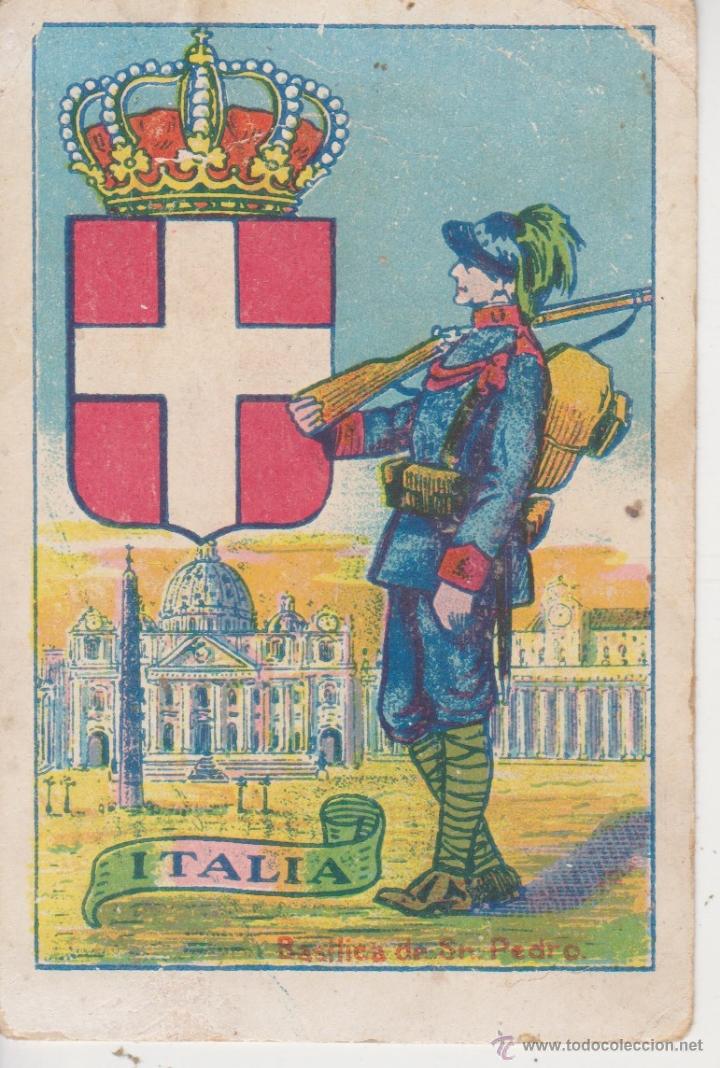 Coleccionismo cromos antiguos: cromo escudos, uniformes y edificios nacionales . ITALIA . N&ordm; 26 - Foto 1