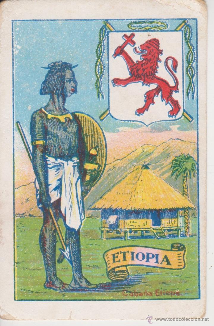 Coleccionismo cromos antiguos: cromo escudos, uniformes y edificios nacionales . ETIOPIA . N&ordm; 22 - Foto 1