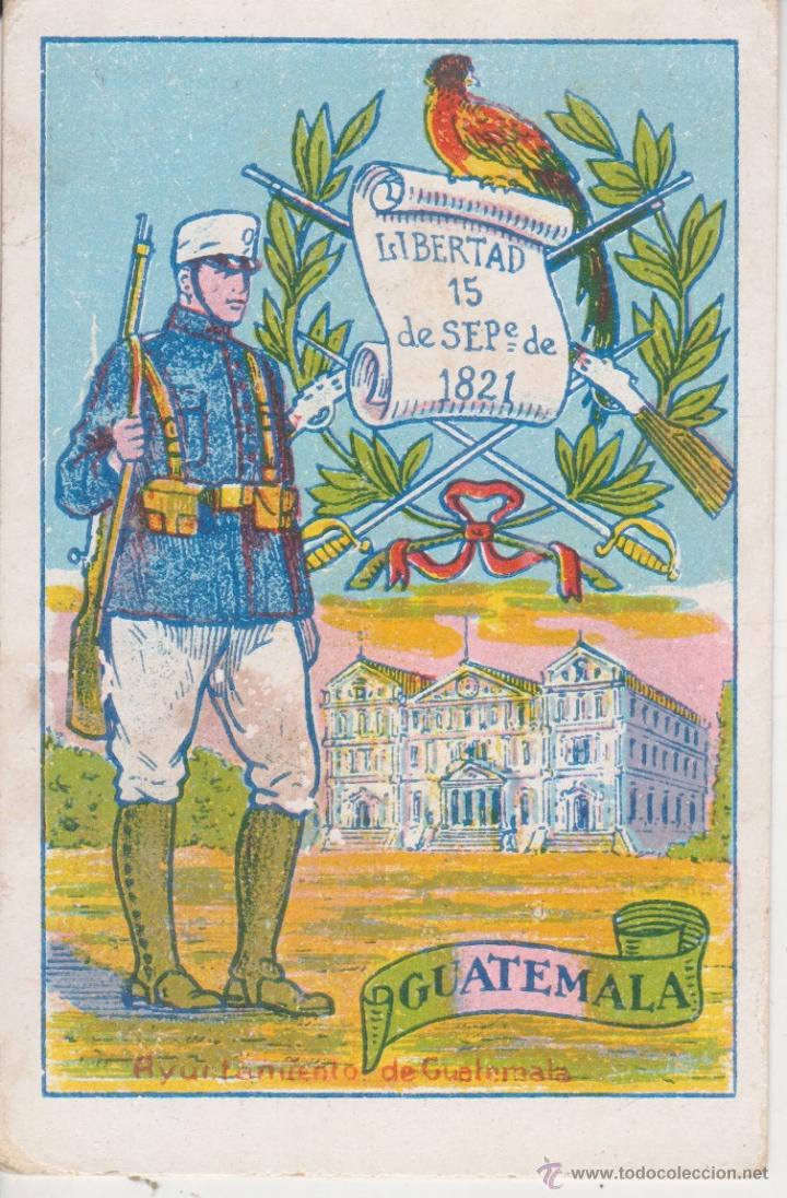 Coleccionismo cromos antiguos: cromo escudos, uniformes y edificios nacionales . GUATEMALA . N&ordm; 21 - Foto 1